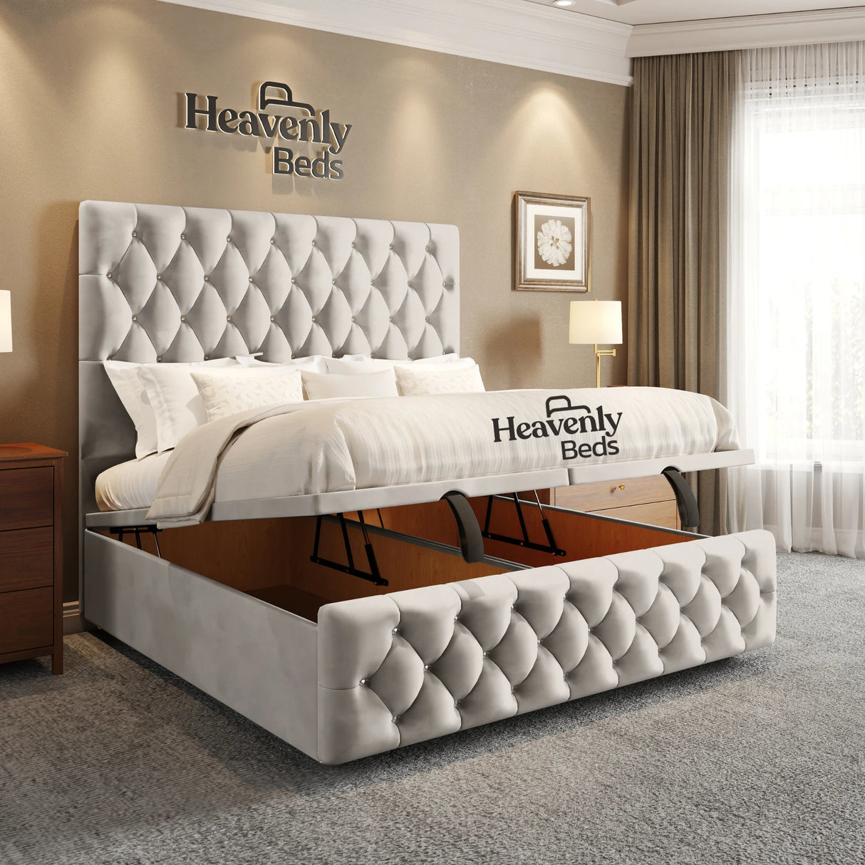 Luxe Ottoman Divan Bed - Heavenlybeds