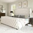 Bailey Curved Wingback Bed Frame - Heavenlybeds
