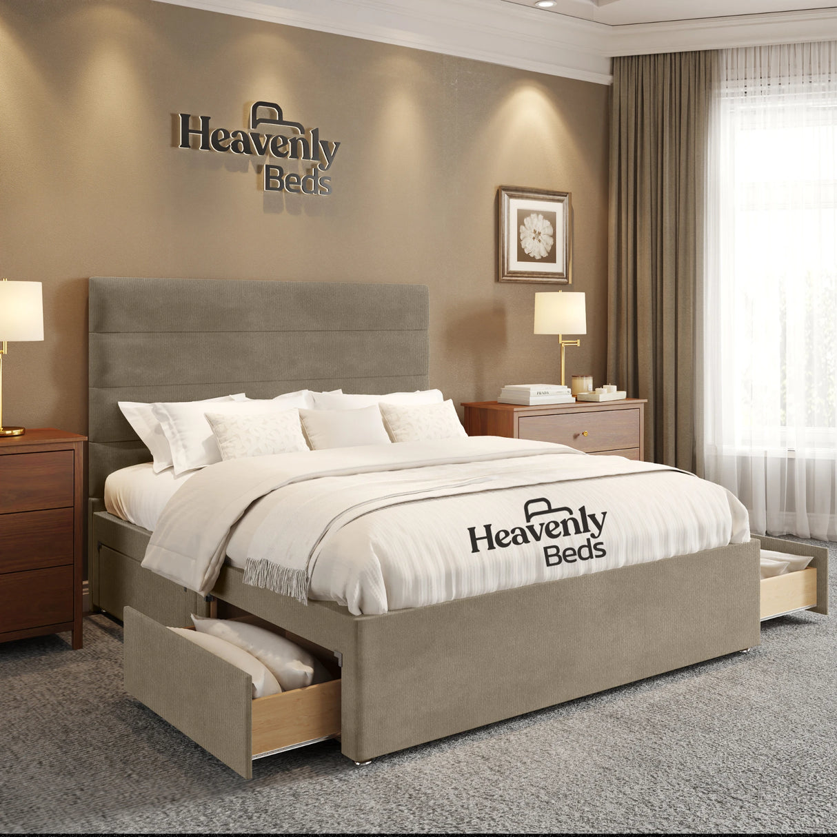 Rishley Divan Bed With Drawer Storage - Heavenlybeds