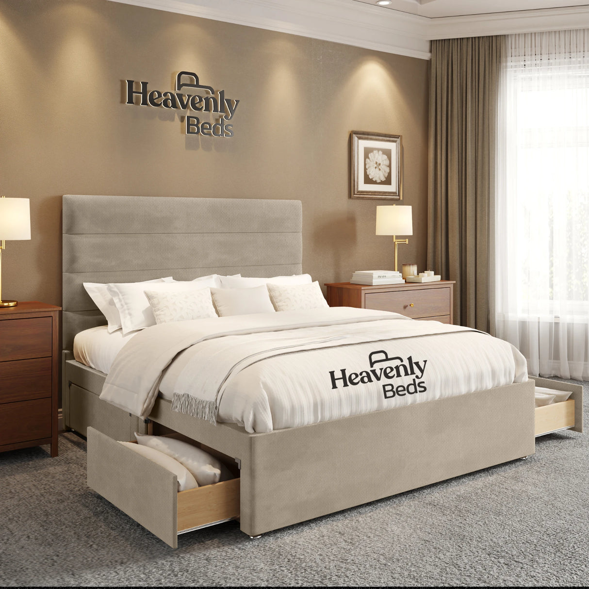 Rishley Divan Bed With Drawer Storage - Heavenlybeds