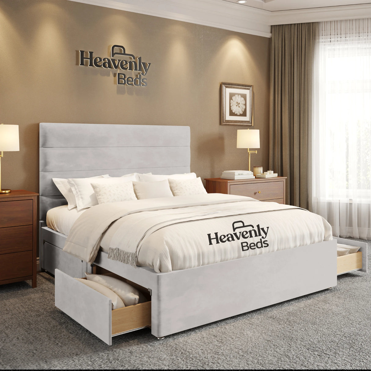 Rishley Divan Bed With Drawer Storage - Heavenlybeds