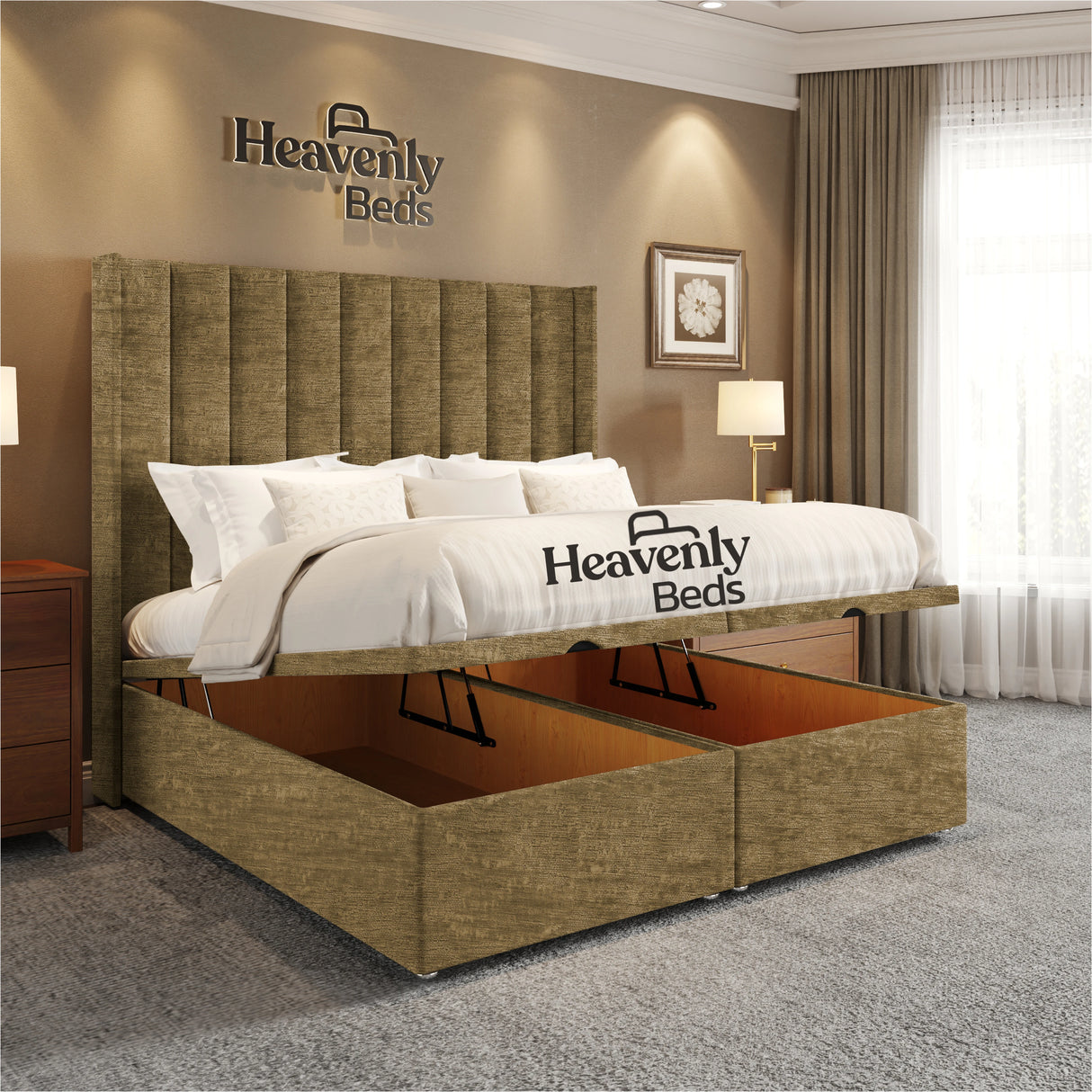 Soho Wingback Divan Ottoman Bed