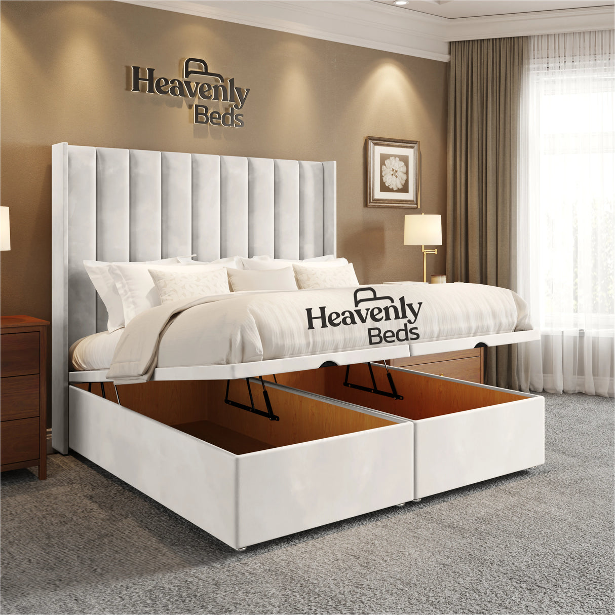 Soho Wingback Divan Ottoman Bed