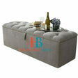 Ottoman Storage Blanket Box Dressing Table Seat in grey naples