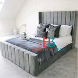 Taran Panel Upholstered Bed Frame Choose Your Base Height - Heavenlybeds