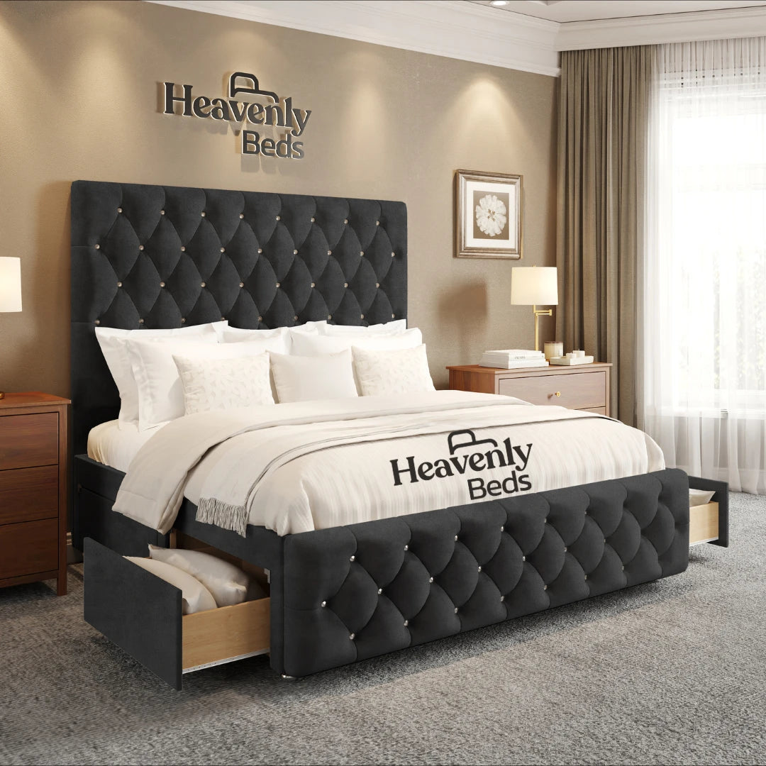 Velure Divan Bed With Drawer Storage - Heavenlybeds