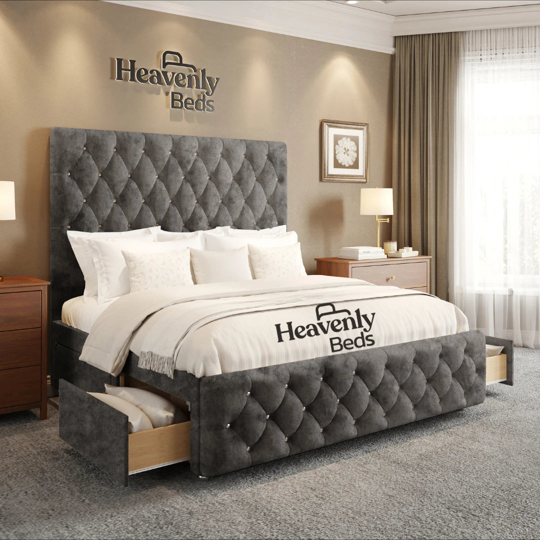 Velure Divan Bed With Drawer Storage - Heavenlybeds