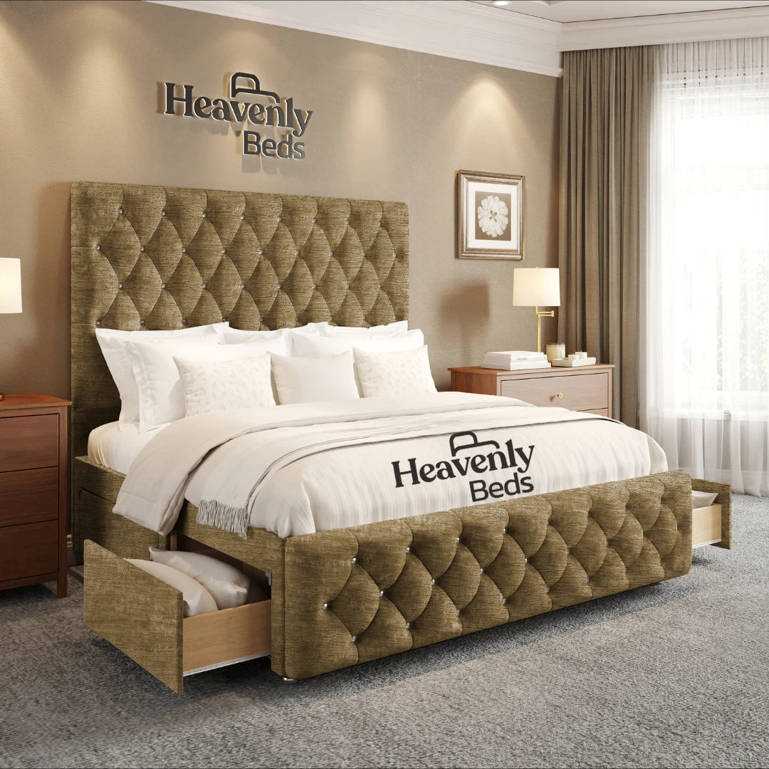 Velure Divan Bed With Drawer Storage - Heavenlybeds