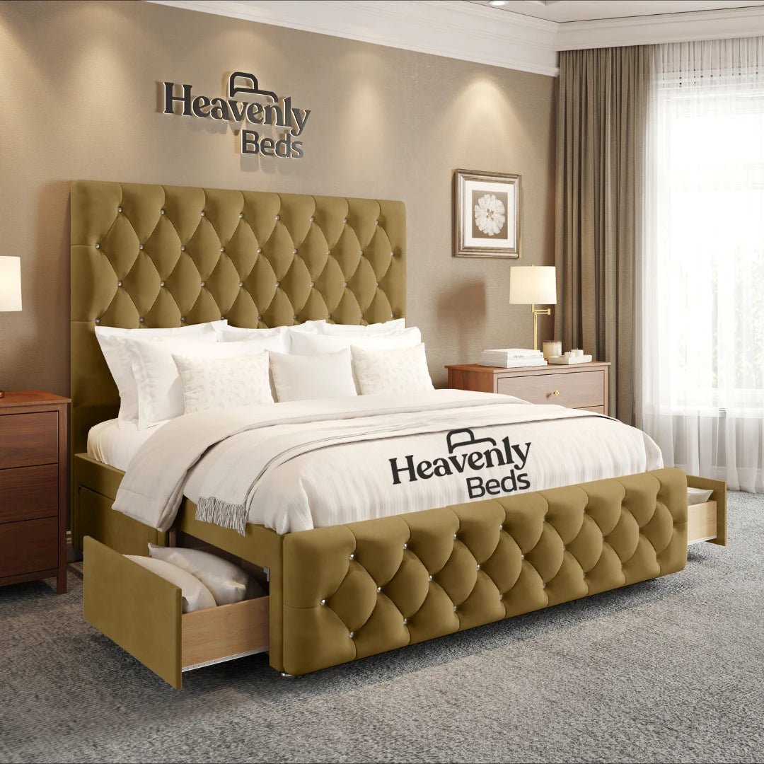 Velure Divan Bed With Drawer Storage - Heavenlybeds