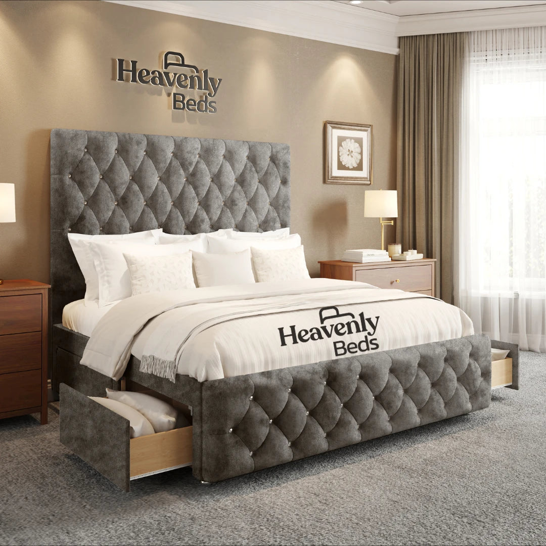 Velure Divan Bed With Drawer Storage - Heavenlybeds