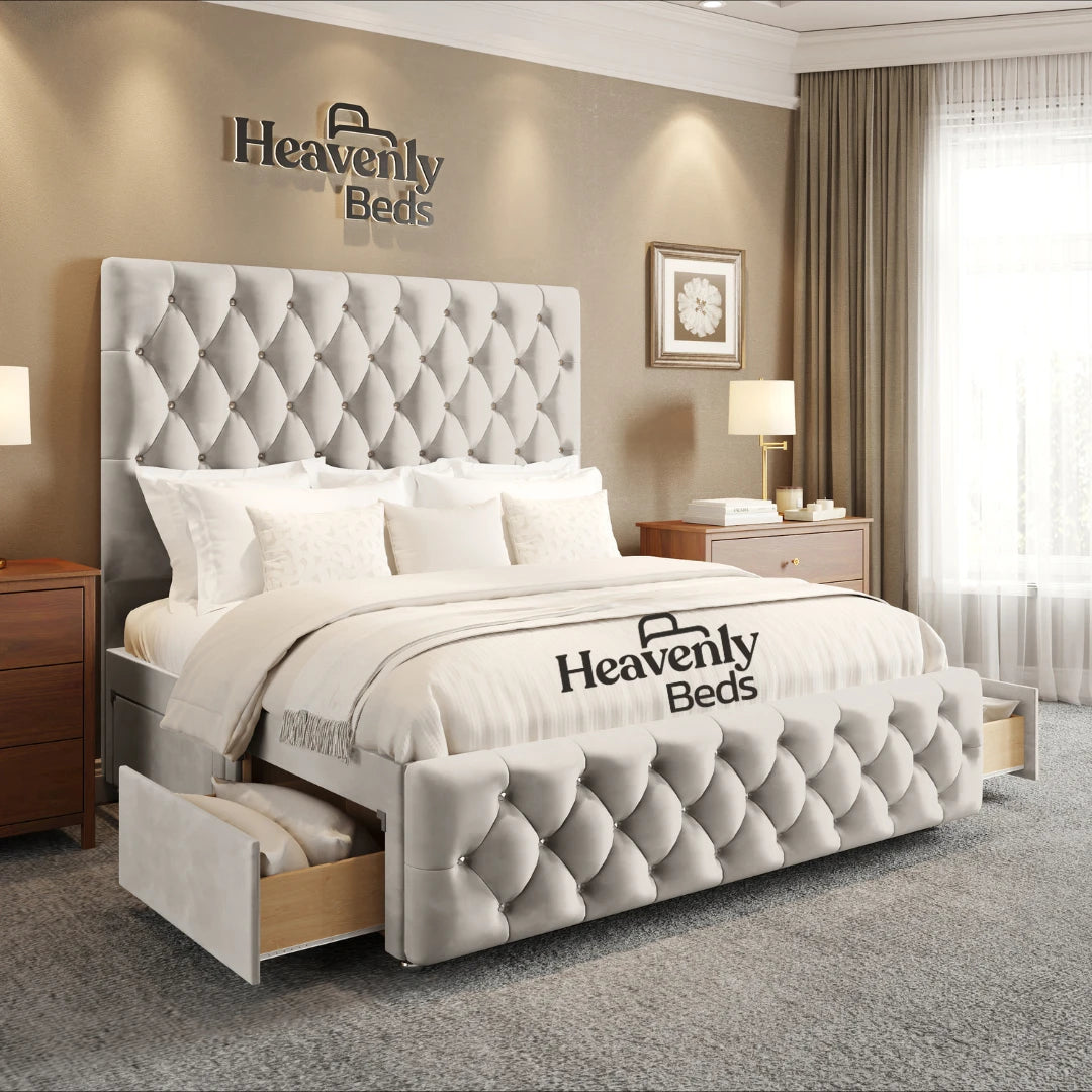 Velure Divan Bed With Drawer Storage - Heavenlybeds