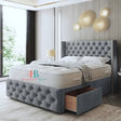 Skyline Wingback Divan Bed With Footboard - Heavenlybeds