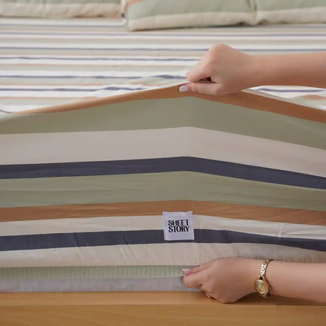 Ackly Bamboo - Harmony Stripe Fitted Sheet