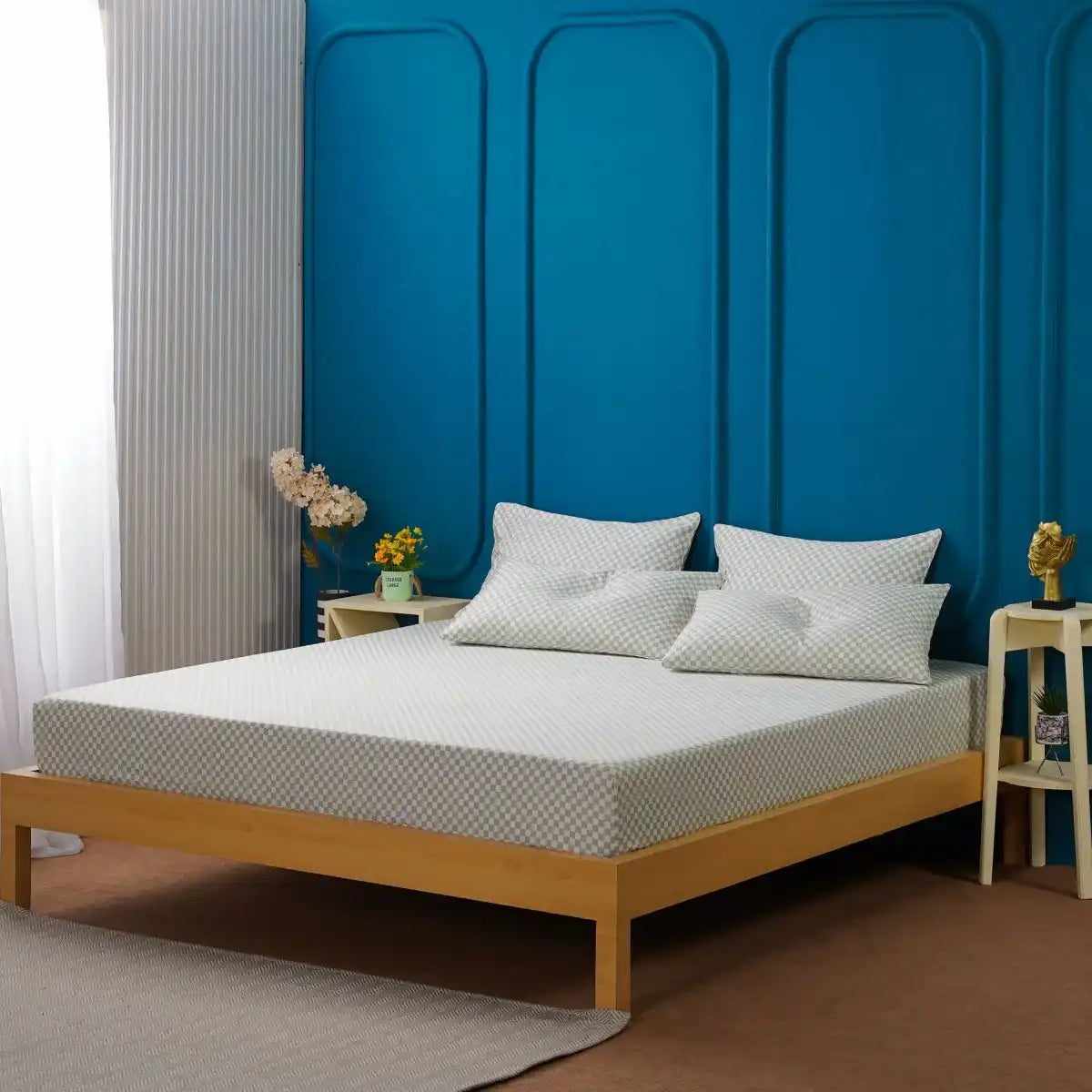 Ackly Bamboo - Sage Green Checkerboard Fitted Sheet