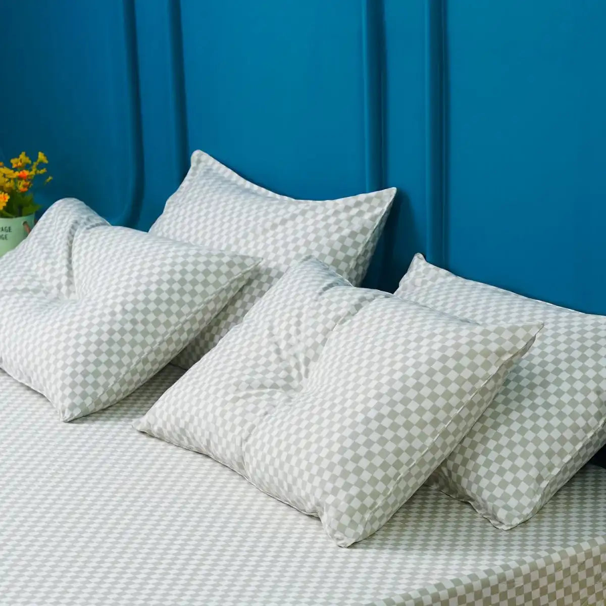 Ackly Bamboo - Sage Green Checkerboard Pillowcases Pair