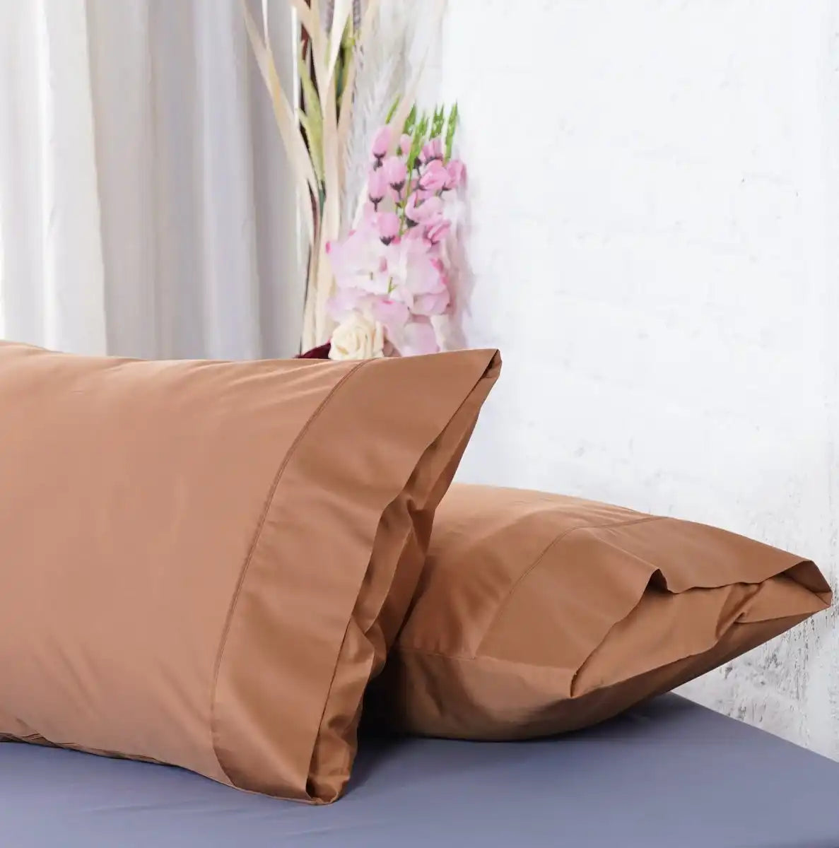Ackly Bamboo - Terracotta Orange Pillowcases Pair