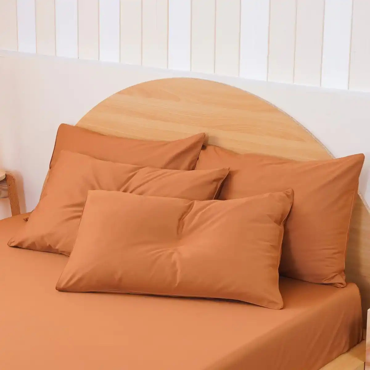 Ackly Bamboo - Terracotta Orange Pillowcases Pair