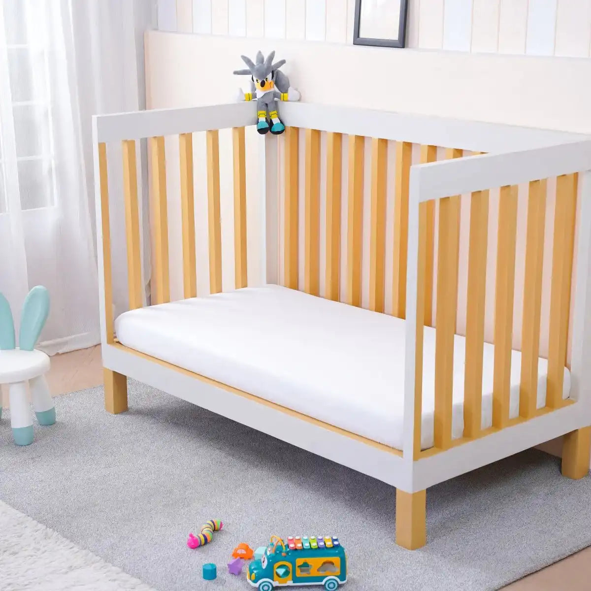 Ackly Bamboo - White Cot Bed Size Fitted Sheet