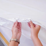 Ackly Bamboo - White Cot Bed Size Fitted Sheet