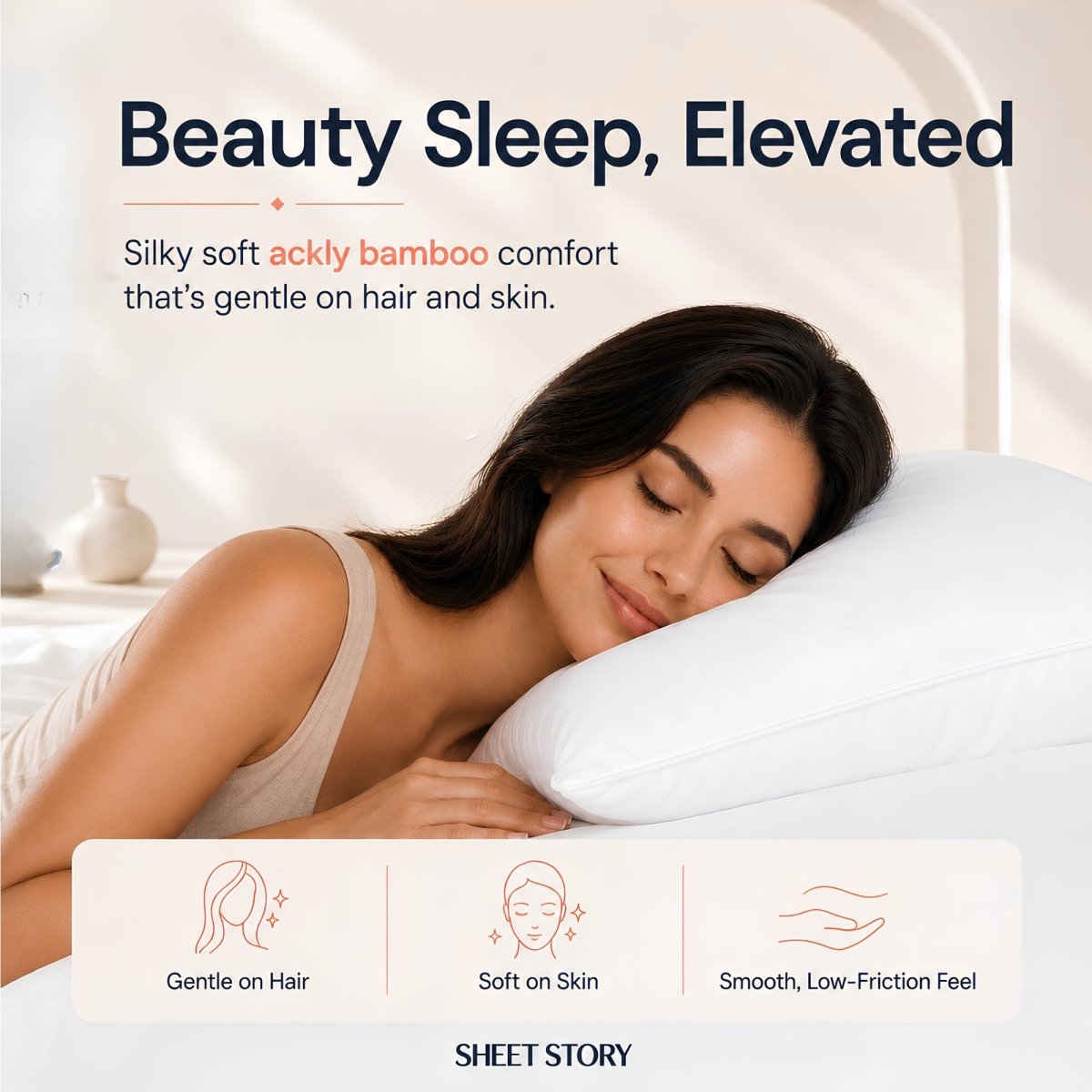 Ackly Bamboo - White Duvet Cover
