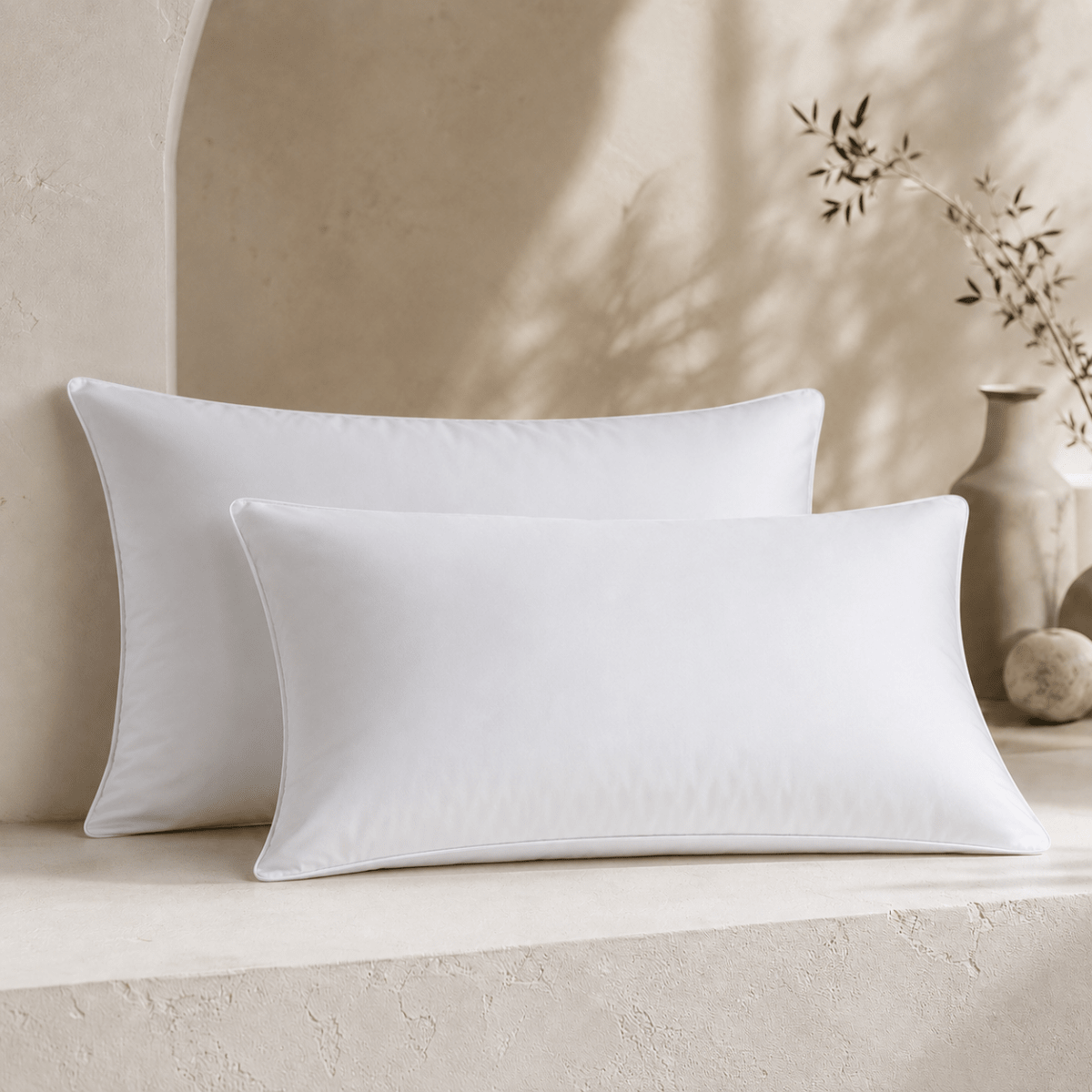 Ackly Bamboo - White Pillowcases Pair