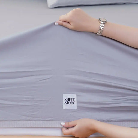 Ella Cotton - Dove Grey Fitted Sheet