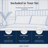 Ackly Bamboo Dove Grey Full Bedding Set